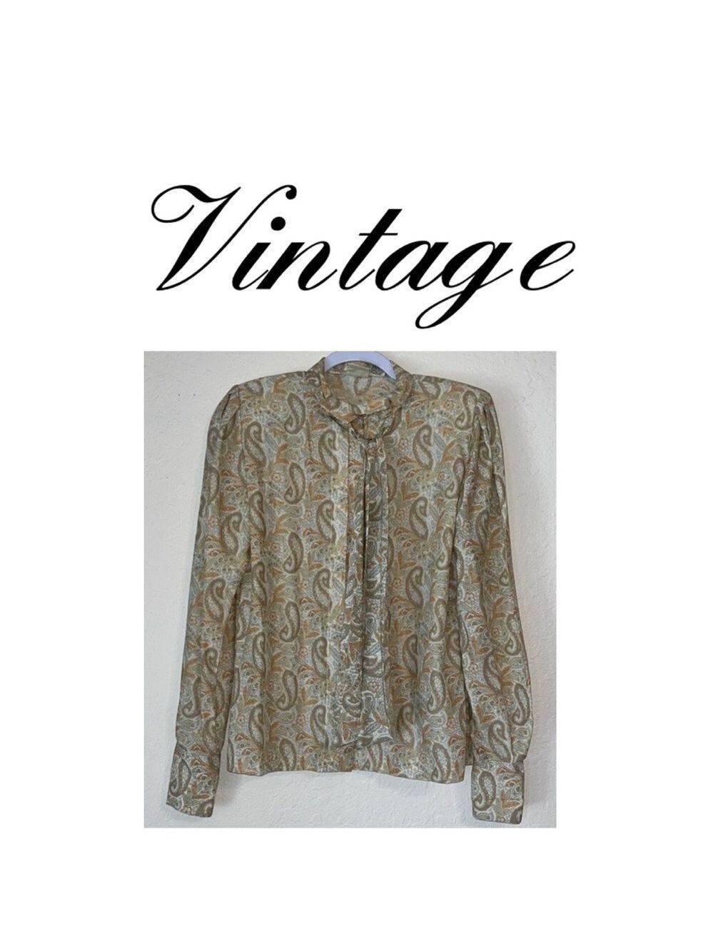 NEW Vintage Paisley Floral Shirt Deadstock Liz Claiborne blouse cottagecore